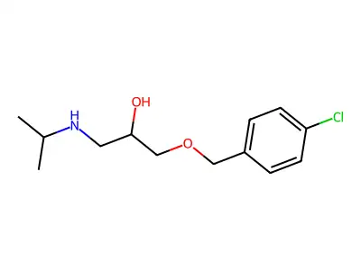 {3-[(4-Chlorophenyl)methoxy]-2-hydroxypropyl}(propan-2-yl)amine structure