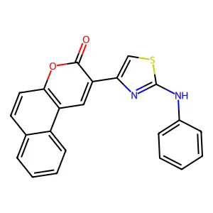2-[2-(phenylamino)-1,3-thiazol-4-yl]-3H-benzo[f]chromen-3-one structure