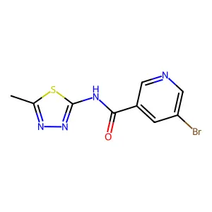5-bromo-N-(5-methyl-1,3,4-thiadiazol-2-yl)nicotinamide structure