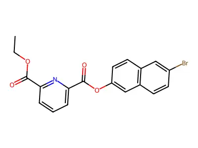 2-(6-Bromonaphthalen-2-yl) 6-ethyl pyridine-2,6-dicarboxylate structure