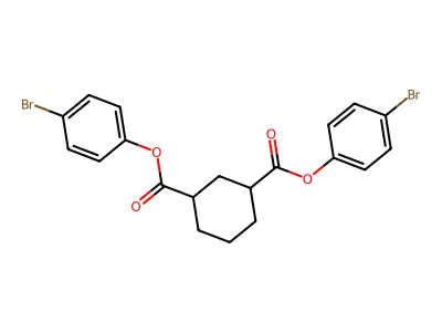 Bis(4-bromophenyl) cyclohexane-1,3-dicarboxylate structure