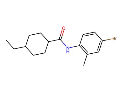 N-(4-bromo-2-methylphenyl)-4-ethylcyclohexanecarboxamide structure