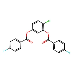 2-Chloro-5-[(4-fluorobenzoyl)oxy]phenyl 4-fluorobenzoate structure