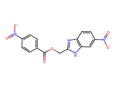 (6-nitro-1H-benzimidazol-2-yl)methyl 4-nitrobenzoate structure