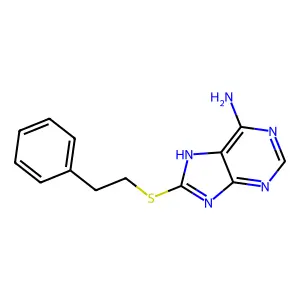 8-(苯乙硫基)-9H-嘌呤-6-胺 structure