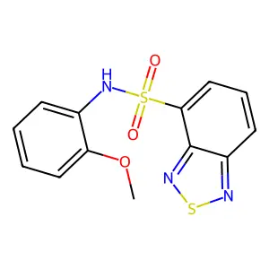 N-(2-methoxyphenyl)-2,1,3-benzothiadiazole-4-sulfonamide structure