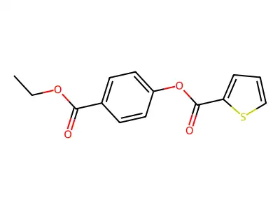 4-(Ethoxycarbonyl)phenyl 2-thiophenecarboxylate structure