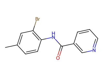 N-(2-bromo-4-methylphenyl)nicotinamide structure