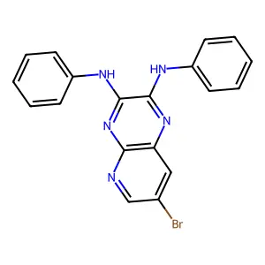 7-Bromo-N2,N3-diphenylpyrido[2,3-b]pyrazine-2,3-diamine structure