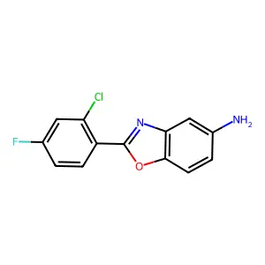 2-(2-Chloro-4-fluorophenyl)-1,3-benzoxazol-5-amine structure