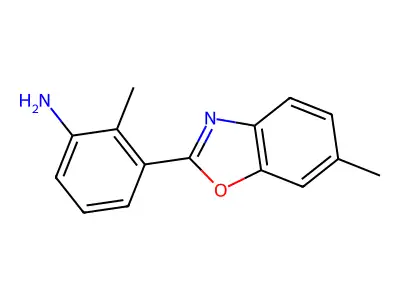 2-Methyl-3-(6-methyl-1,3-benzoxazol-2-yl)aniline structure