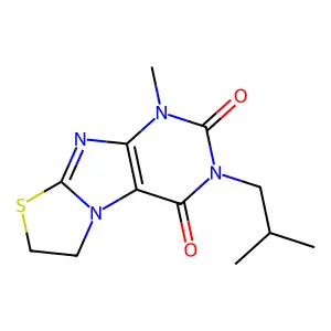 3-Isobutyl-1-methyl-6,7-dihydro-1H-thiazolo[2,3-f]purine-2,4-dione structure