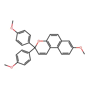 8-Methoxy-3,3-bis(4-methoxyphenyl)benzo[f]chromene structure