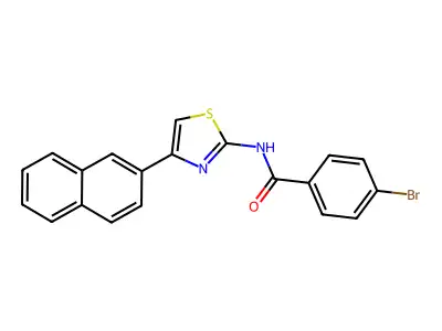 4-bromo-N-(4-(naphthalen-2-yl)thiazol-2-yl)benzamide structure