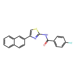 Benzamide, 4-fluoro-N-[4-(2-naphthyl)-2-thiazolyl]- structure