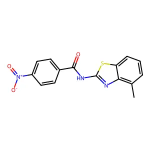 N-(4-methyl-1,3-benzothiazol-2-yl)-4-nitrobenzamide structure