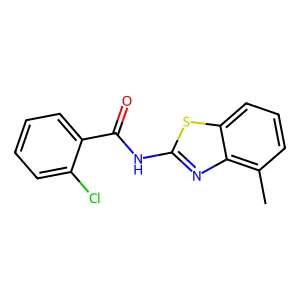 2-chloro-N-(4-methyl-1,3-benzothiazol-2-yl)benzamide structure
