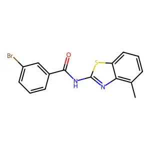 3-bromo-N-(4-methyl-1,3-benzothiazol-2-yl)benzamide structure