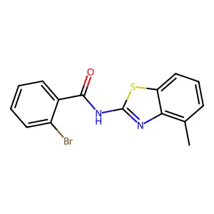 2-bromo-N-(4-methyl-1,3-benzothiazol-2-yl)benzamide structure