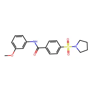 N-(3-Methoxy-phenyl)-4-(pyrrolidine-1-sulfonyl)-benzamide structure