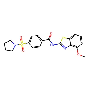 N-(4-methoxybenzo[d]thiazol-2-yl)-4-(pyrrolidin-1-ylsulfonyl)benzamide structure