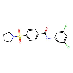 N-(3,5-dichlorophenyl)-4-(pyrrolidin-1-ylsulfonyl)benzamide structure