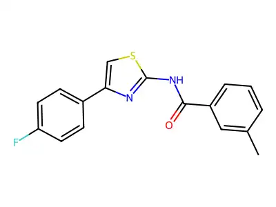 N-[4-(4-fluorophenyl)-1,3-thiazol-2-yl]-3-methylbenzamide structure