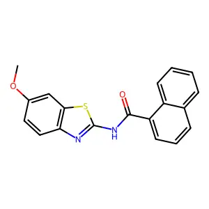N-(6-methoxy-1,3-benzothiazol-2-yl)naphthalene-1-carboxamide structure