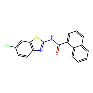 N-(6-chloro-1,3-benzothiazol-2-yl)naphthalene-1-carboxamide structure