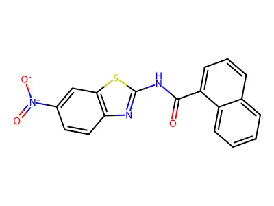 N-(6-nitro-1,3-benzothiazol-2-yl)naphthalene-1-carboxamide structure