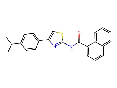 N-(4-(4-isopropylphenyl)thiazol-2-yl)-1-naphthamide structure