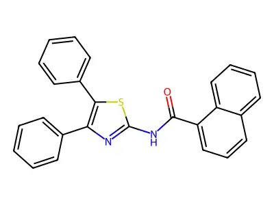 N-(4,5-diphenyl-1,3-thiazol-2-yl)naphthalene-1-carboxamide structure