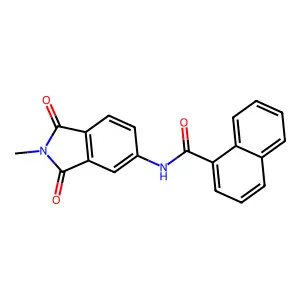 N-(2-methyl-1,3-dioxo-5-isoindolyl)-1-naphthalenecarboxamide structure