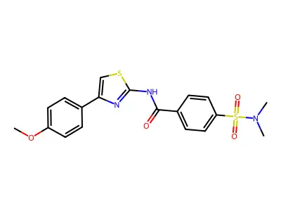 4-(dimethylsulfamoyl)-N-[4-(4-methoxyphenyl)-1,3-thiazol-2-yl]benzamide structure