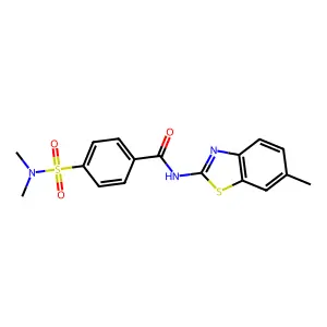4-(dimethylsulfamoyl)-N-(6-methyl-1,3-benzothiazol-2-yl)benzamide structure