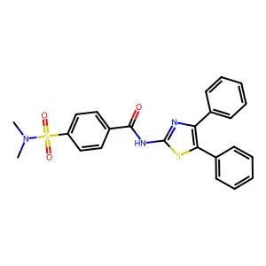 4-(dimethylsulfamoyl)-N-(4,5-diphenyl-1,3-thiazol-2-yl)benzamide structure