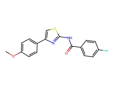 4-fluoro-N-[4-(4-methoxyphenyl)-1,3-thiazol-2-yl]benzamide structure