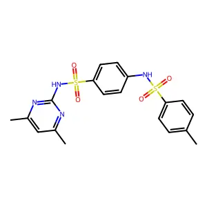 N-[4-[(4,6-dimethylpyrimidin-2-yl)sulfamoyl]phenyl]-4-methylbenzenesulfonamide structure
