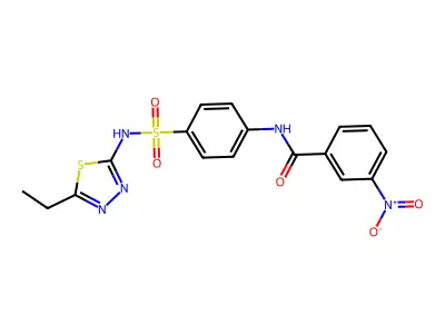 N-{4-[(5-Ethyl-1,3,4-thiadiazol-2-YL)sulfamoyl]phenyl}-3-nitrobenzamide structure