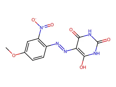 2,4,5,6(1H,3H)-Pyrimidinetetrone, 5-[2-(4-methoxy-2-nitrophenyl)hydrazone] structure