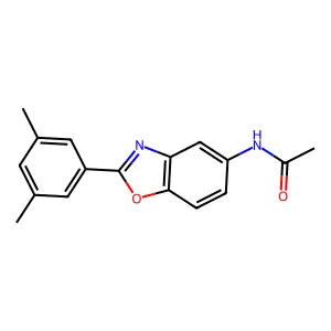 N-[2-(3,5-dimethylphenyl)-1,3-benzoxazol-5-yl]acetamide structure