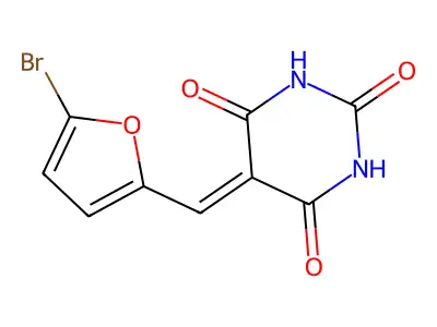 5-[(5-Bromofuran-2-yl)methylidene]-1,3-diazinane-2,4,6-trione structure