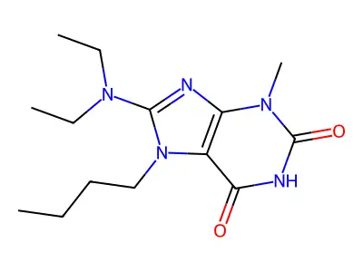 7-Butyl-8-(diethylamino)-3-methylpurine-2,6-dione structure
