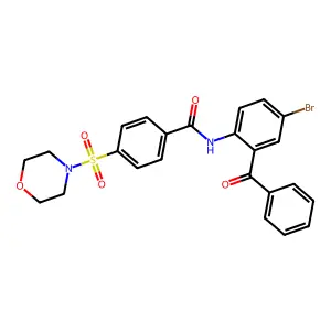 N-(2-benzoyl-4-bromophenyl)-4-(morpholinosulfonyl)benzamide structure