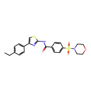 N-(4-(4-ethylphenyl)thiazol-2-yl)-4-(morpholinosulfonyl)benzamide structure
