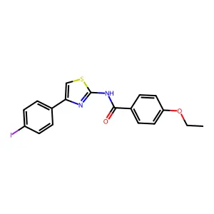 4-ethoxy-N-[4-(4-iodophenyl)-1,3-thiazol-2-yl]benzamide structure
