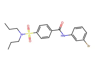 N-(3-bromophenyl)-4-(dipropylsulfamoyl)benzamide structure
