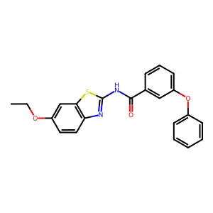 N-(6-ethoxy-1,3-benzothiazol-2-yl)-3-phenoxybenzamide structure
