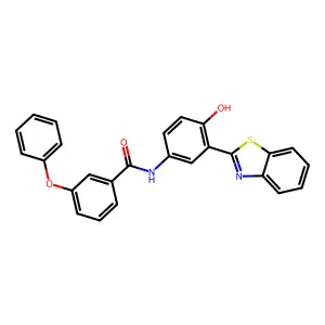 N-[3-(1,3-benzothiazol-2-yl)-4-hydroxyphenyl]-3-phenoxybenzamide structure