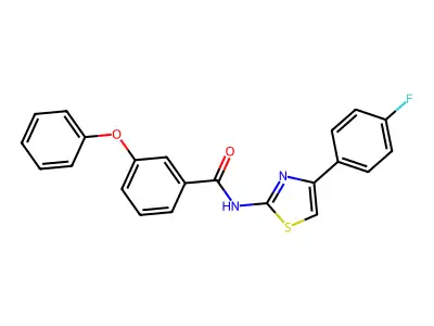 N-[4-(4-fluorophenyl)-1,3-thiazol-2-yl]-3-phenoxybenzamide structure